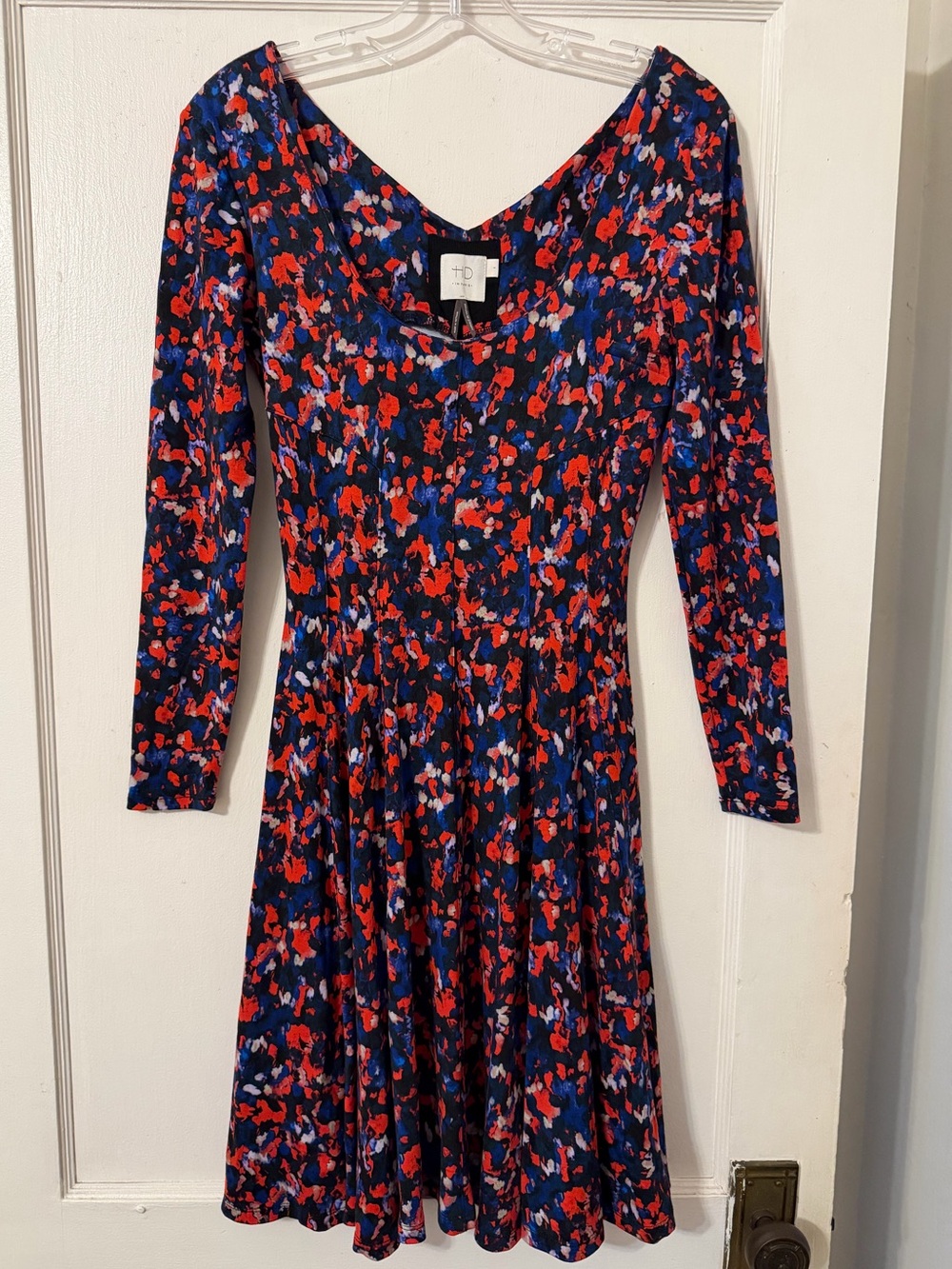 HD in Paris Anthropologie Long-Sleeve Fit & Flare Dress